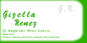 gizella mencz business card